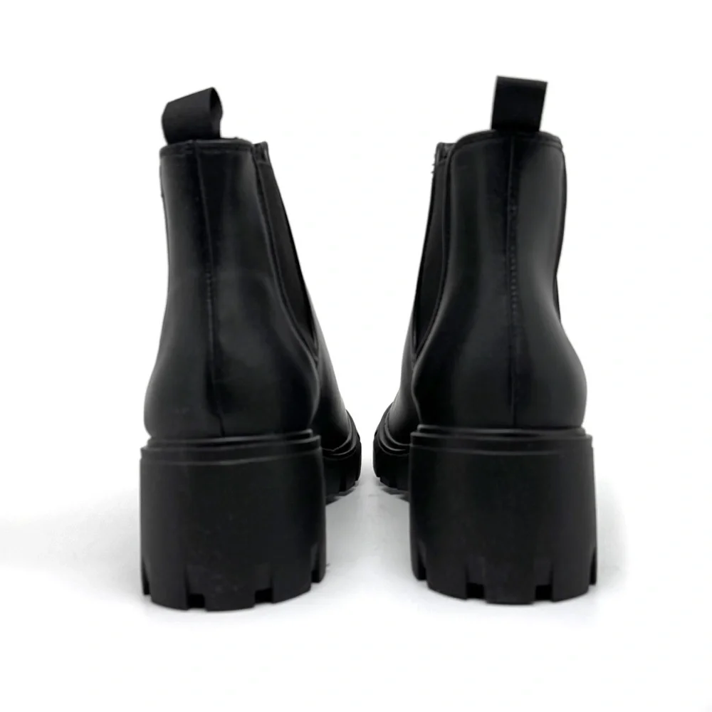 Steve Madden Howler Bootie Black Chunky Heel Combat Boots Size 8.5 - Picture 7 of 12